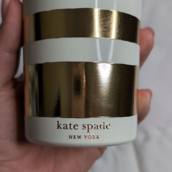 Kate Spade 24oz Gold Stripe Stainless Steel Tumbler, NEW - Picture 6 of 8